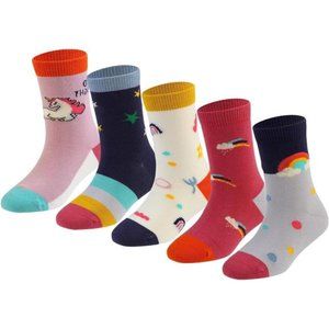 Pack of 5 Kids Athletic Socks Bright Colors